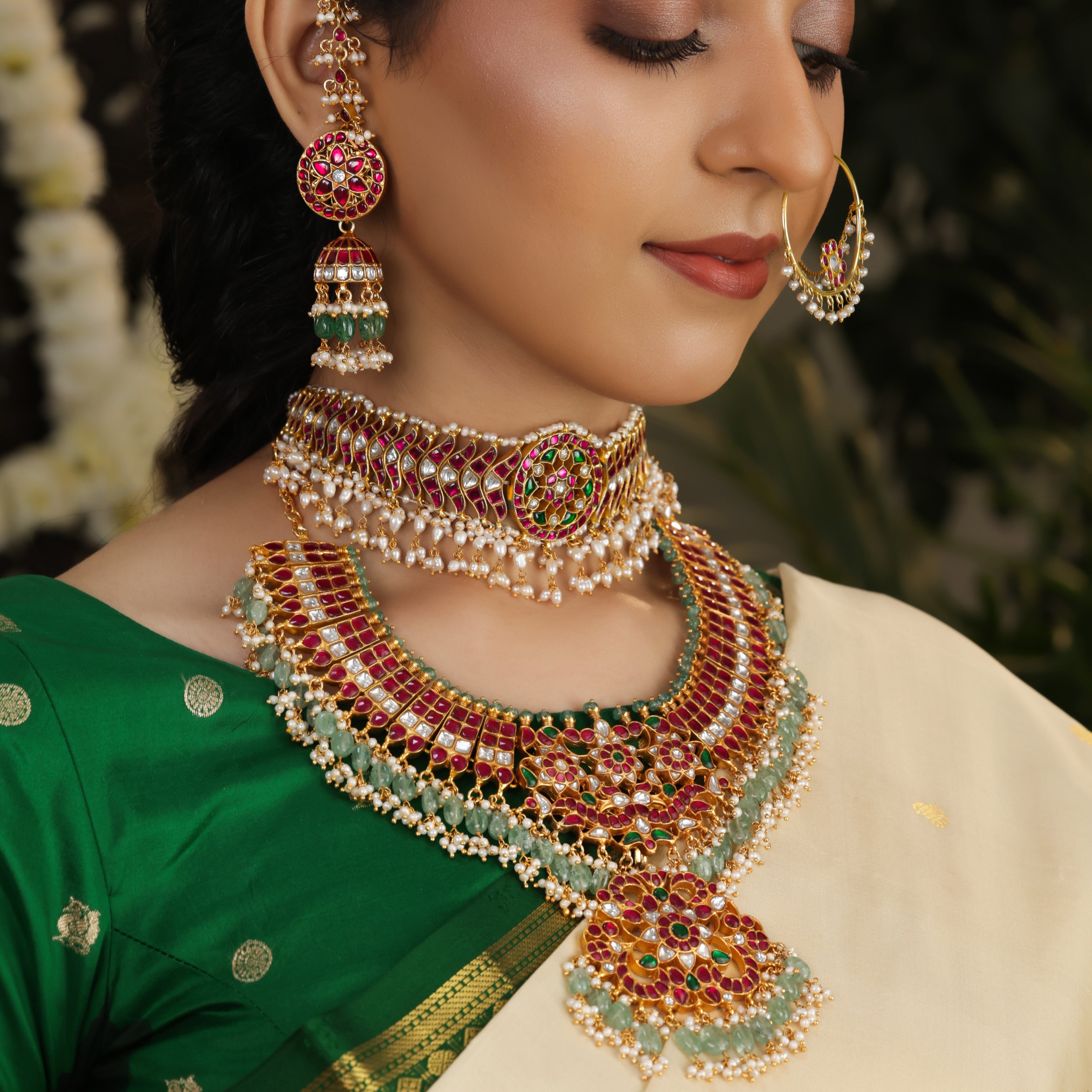Kundan Pearl Embellished Designer Choker