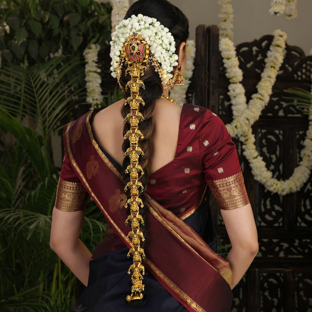 Designer Lakshmi Silver Jada billa for Bridal Hair