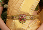 92.5 Silver Kundan Peacock Vaddanam