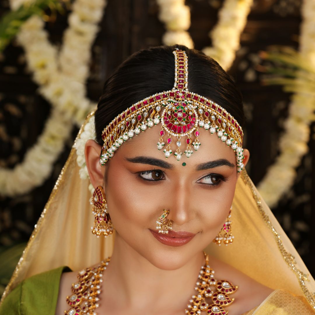 92.5 Silver Kundan Matha Patti Maangtikka