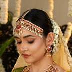 92.5 Silver Kundan Ruby Jhumka Earrings