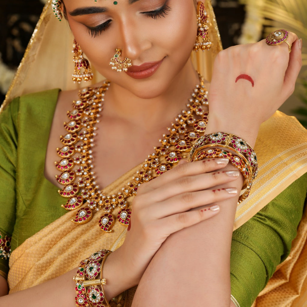 92.5 Silver Royal Kundan Bangle
