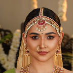 92.5 Silver Kundan Peacock Nose Ring