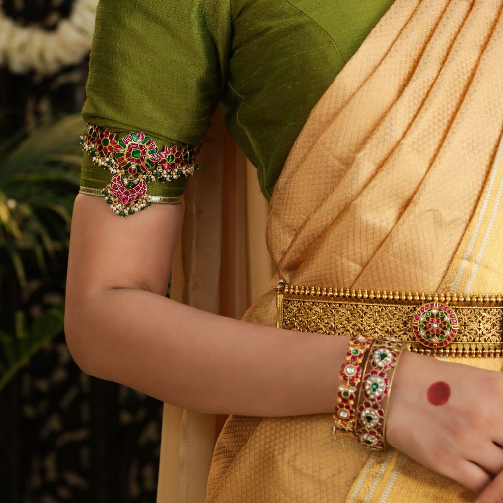 92.5 Silver Royal Kundan Bajuband