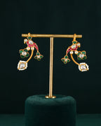 Silver Parrot Bugadis with Kemp Stones & Pearl Accents