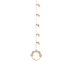 Silver Polki Pattern Nath with Pearl Sahare Chain