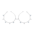 Silver Double Layer Evil Eye & CZ Leaf Anklets