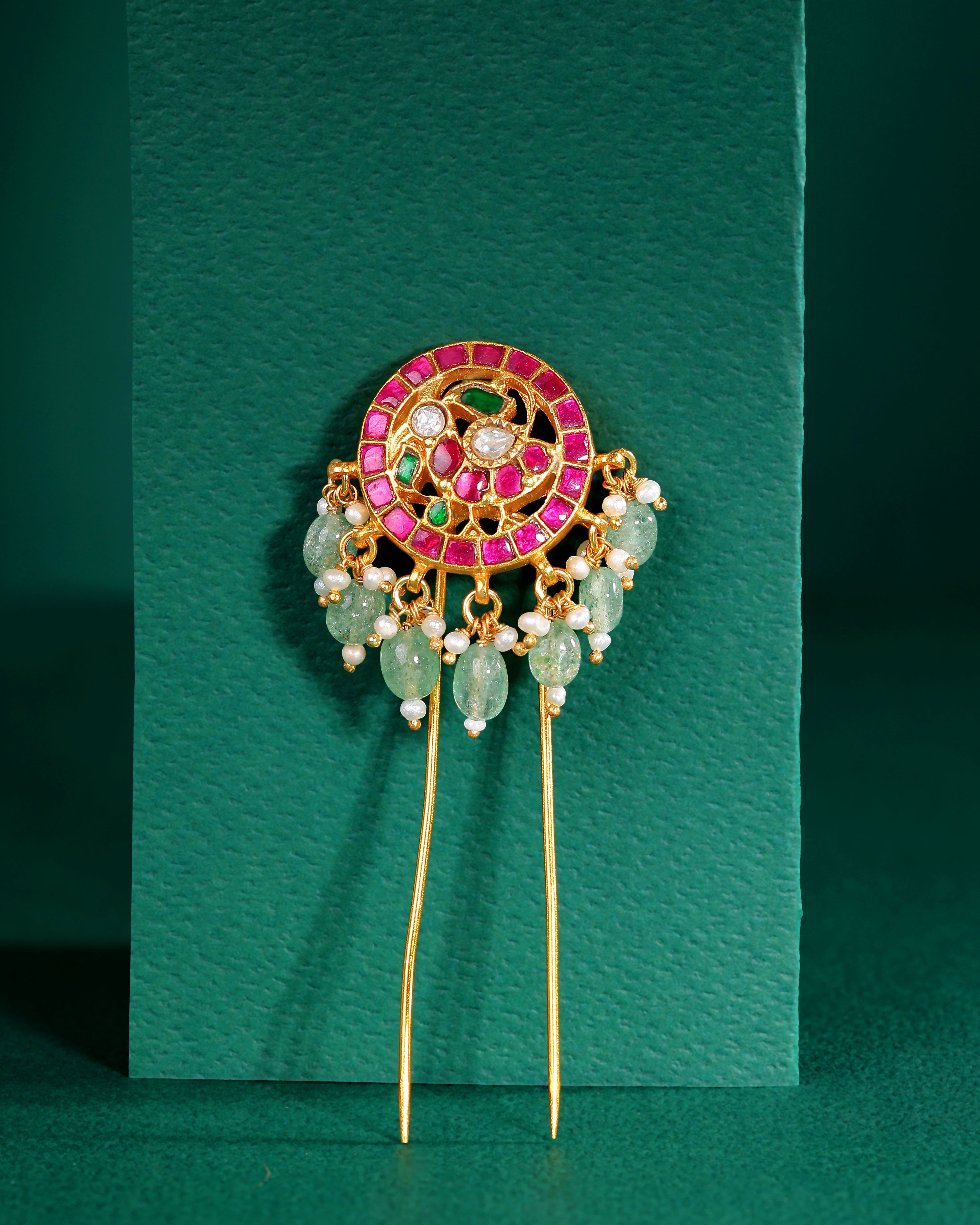 Antique Peacock Motif 92.5 Silver Hair Pin