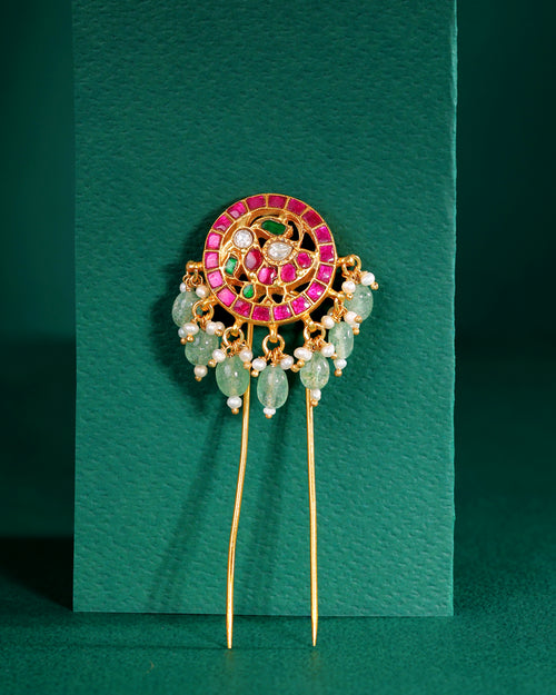 Antique Peacock Motif 92.5 Silver Hair Pin