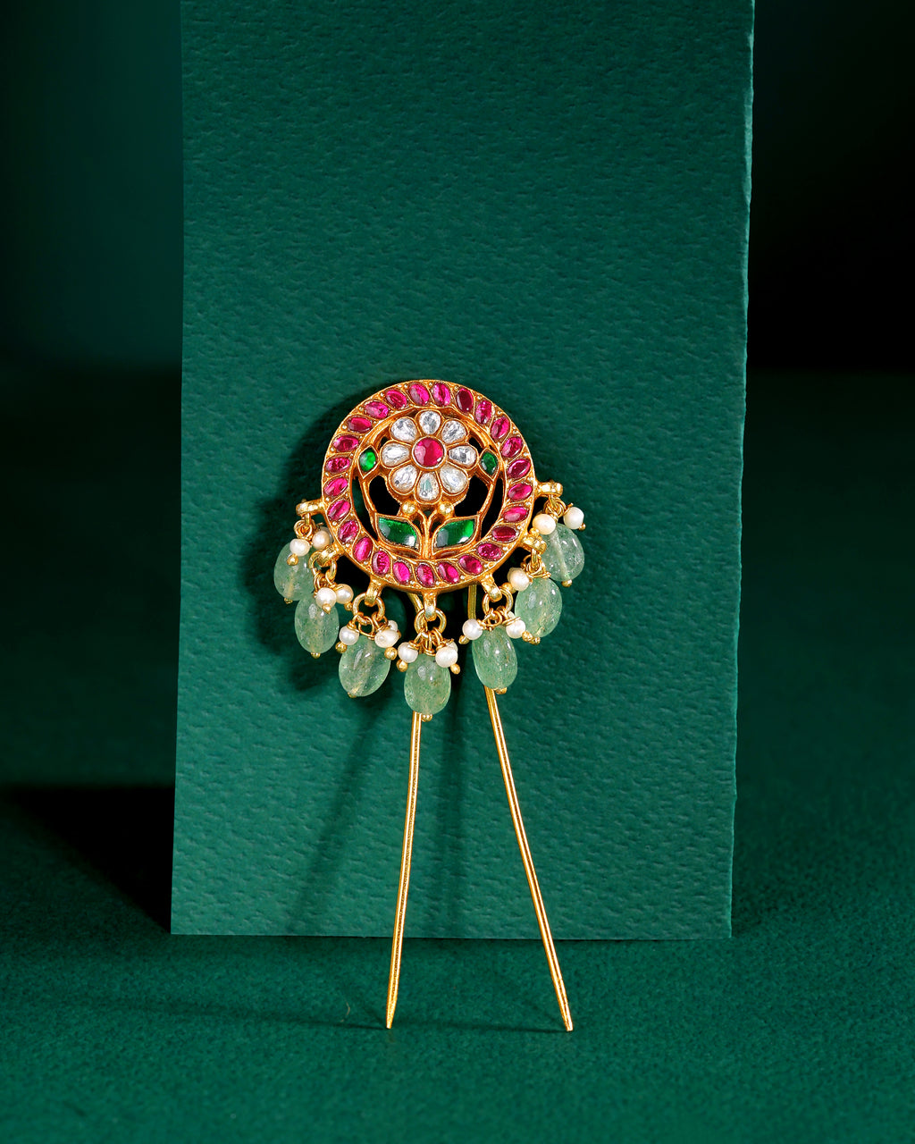 Vintage-Inspired Floral 92.5 Silver Hair Pin