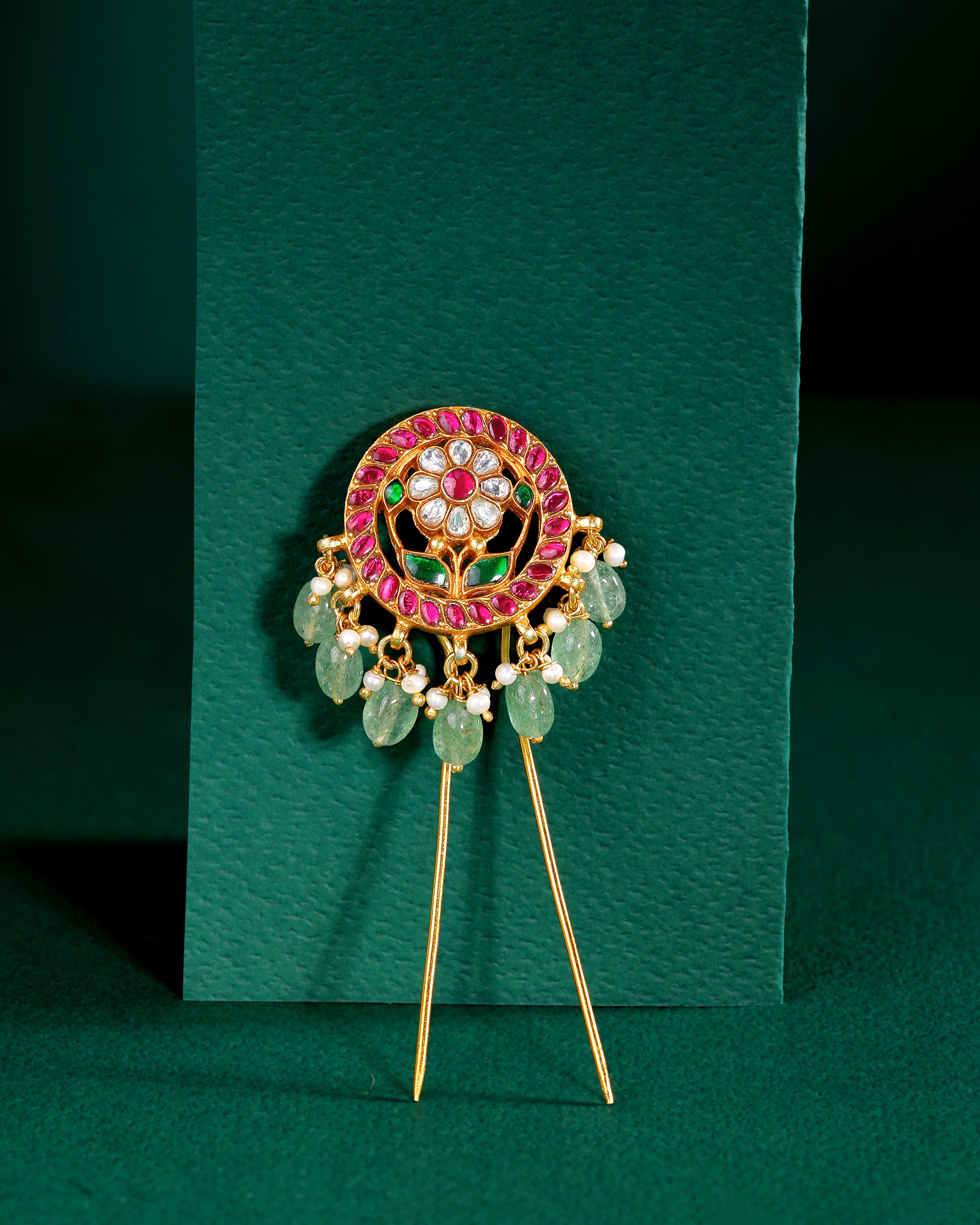 Vintage-Inspired Floral 92.5 Silver Hair Pin