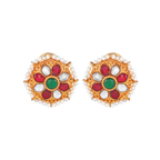 Victorian-Inspired Gold Plated Silver Studs