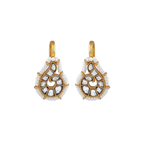 92.5 Silver Polki-Style Drop Earrings