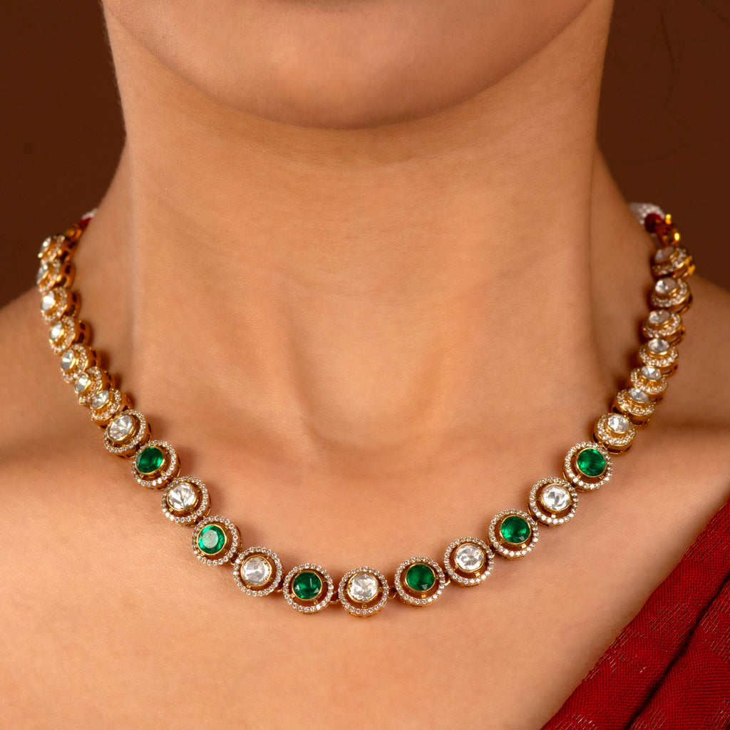 92.5 Silver Necklace with Sparkling CZ Halo