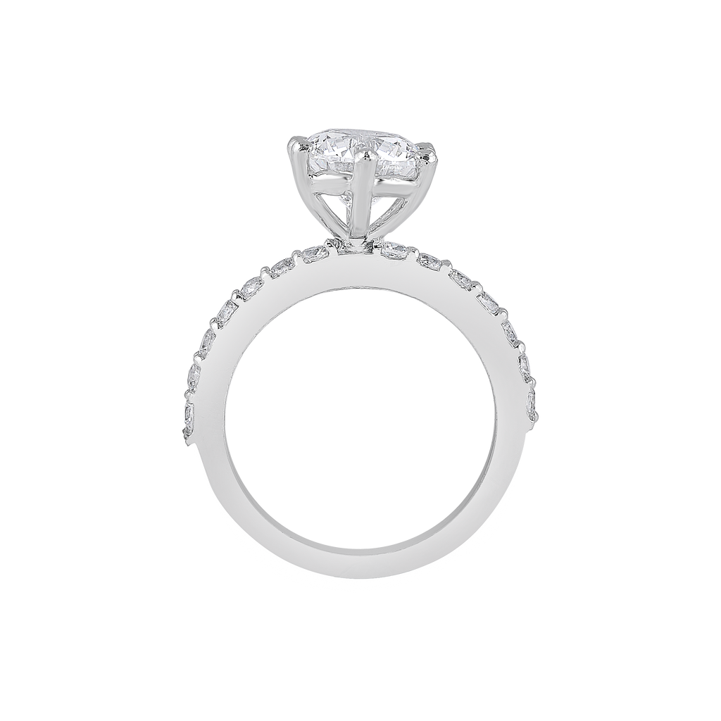 Silver Pave-Set Band Ring