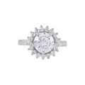 Radiant Halo Bloom 92.5 Silver Ring