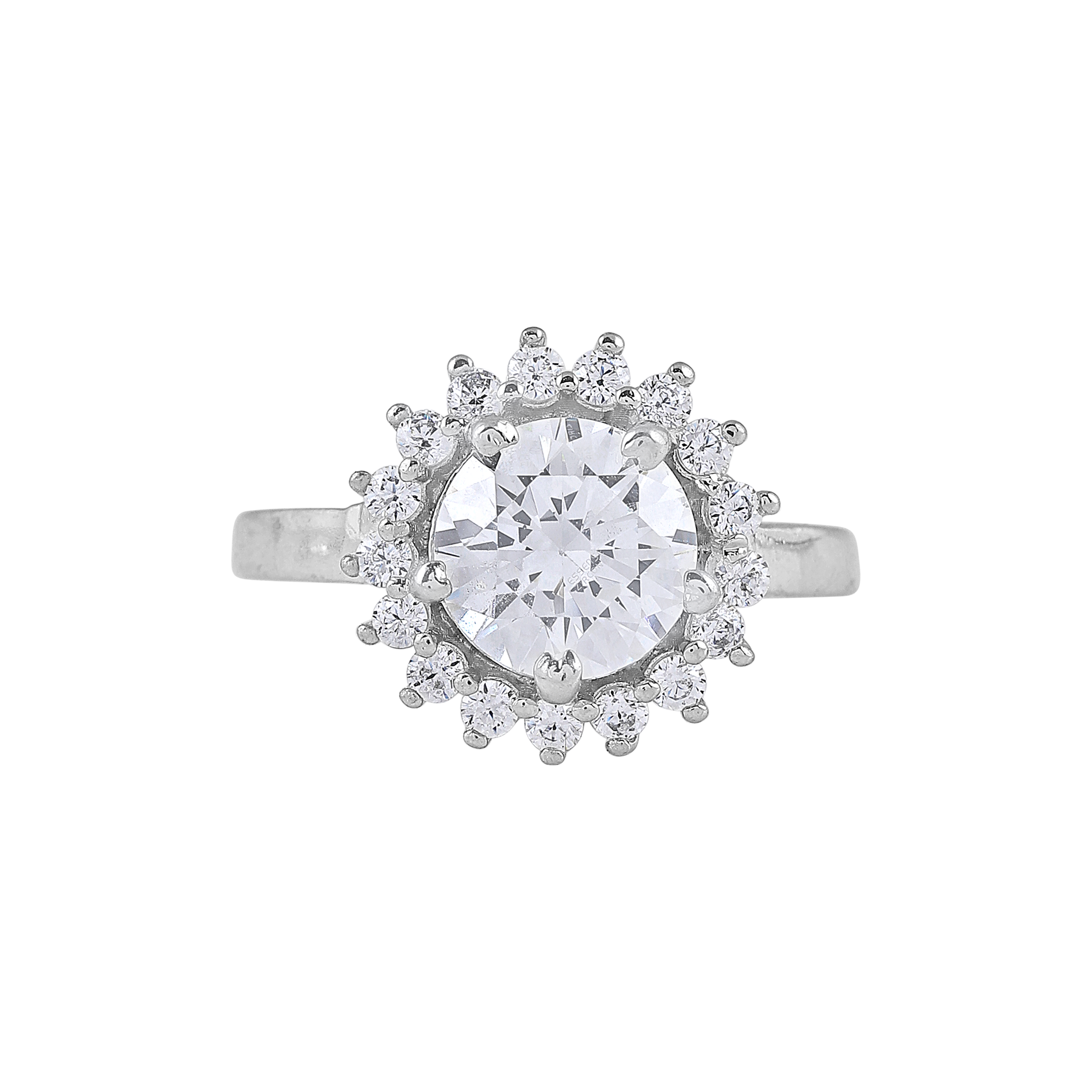 Radiant Halo Bloom 92.5 Silver Ring