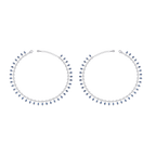 Bloom Blue Stone Silver Anklets