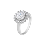 Radiant Halo Bloom 92.5 Silver Ring