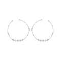Star Motif 92.5 Sterling Silver Artisan Anklet