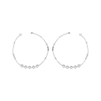 Star Motif 92.5 Sterling Silver Artisan Anklet