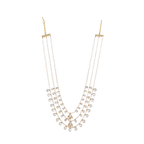 Triple-Layered 92.5 Silver Polki Haram with Seed Pearl Accents