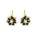 Silver Bugadi With Green Stone