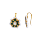 Silver Bugadi With Green Stone