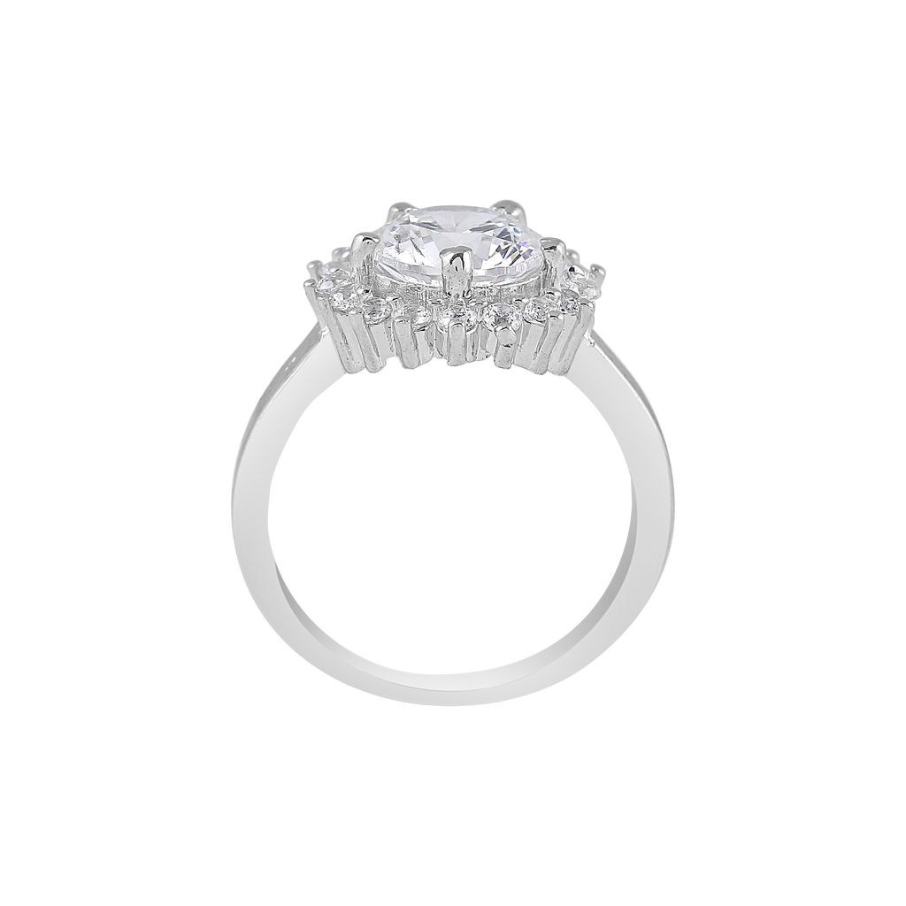 Radiant Halo Bloom 92.5 Silver Ring
