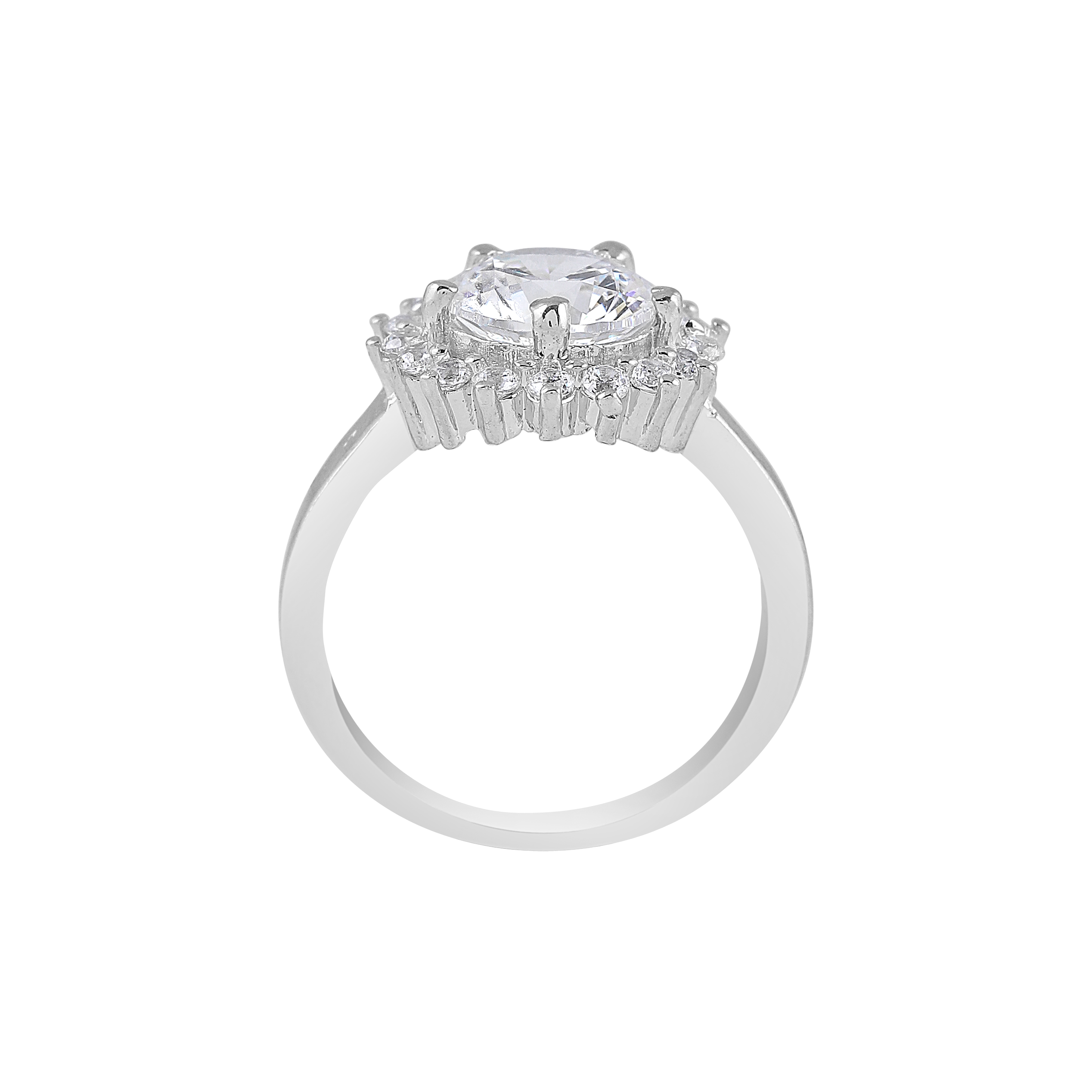 Radiant Halo Bloom 92.5 Silver Ring