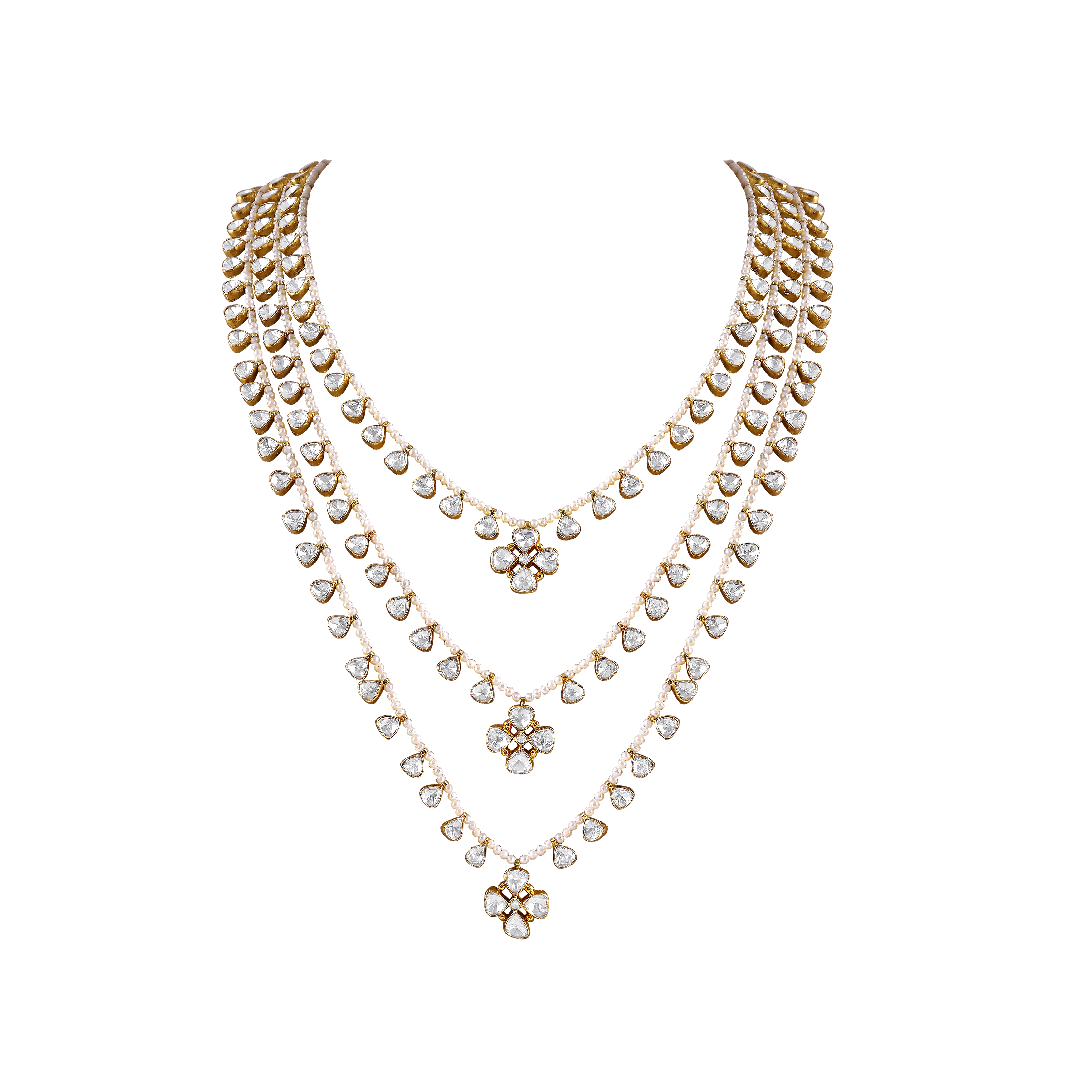 3-Layer Pearl Haram with Brilliant CZ