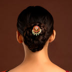 Vintage-Inspired Floral 92.5 Silver Hair Pin