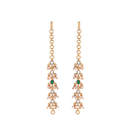 Multi-Stone 92.5 Silver Gold Plated Earring