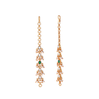 Multi-Stone 92.5 Silver Gold Plated Earring