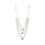 Floral Polki Layered Haram in 92.5 Silver