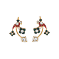Silver Parrot Bugadis with Kemp Stones & Pearl Accents