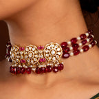 Silver Floral Medallion Choker