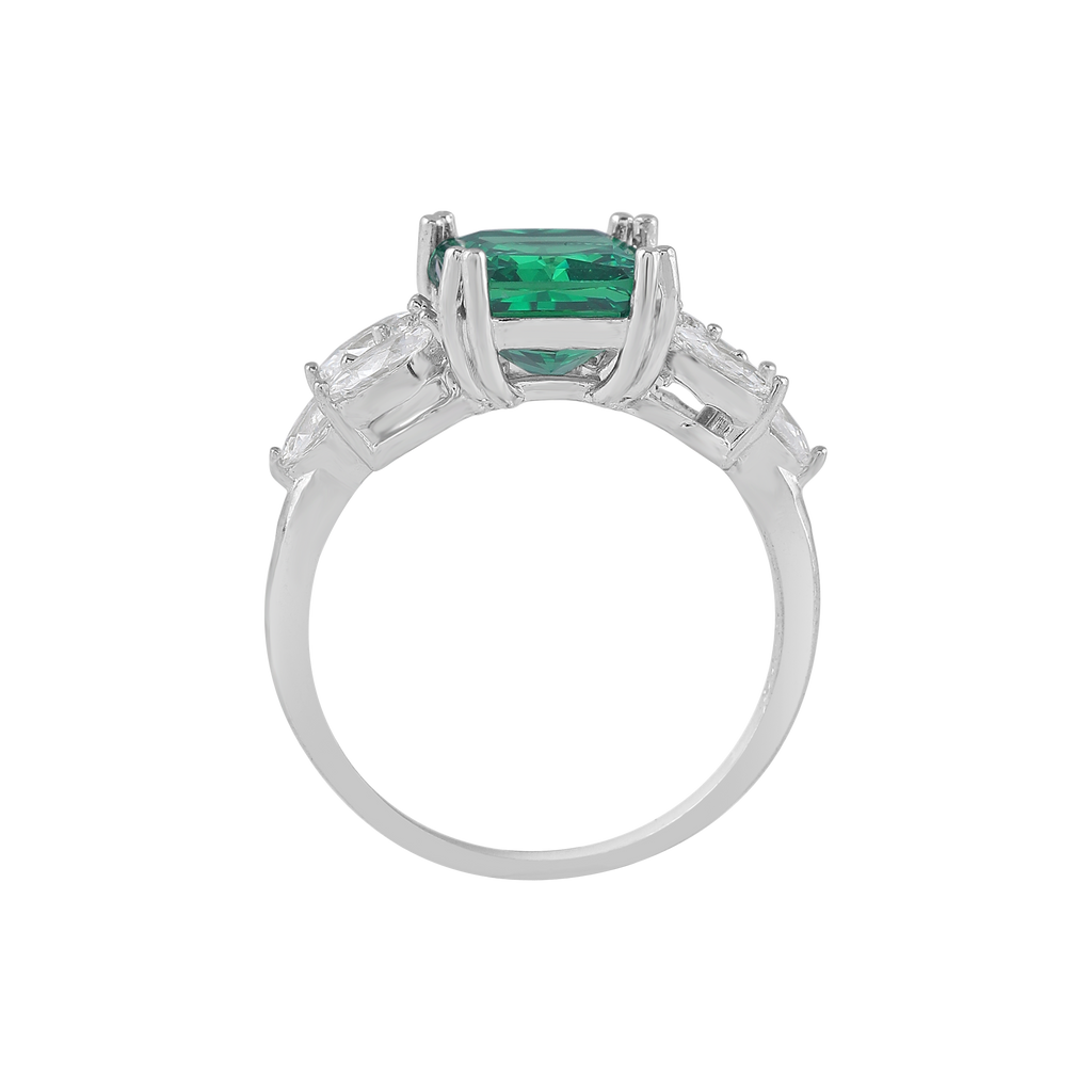 Green Stone Silver Ring
