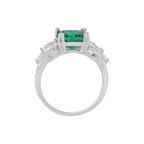 Green Stone Silver Ring