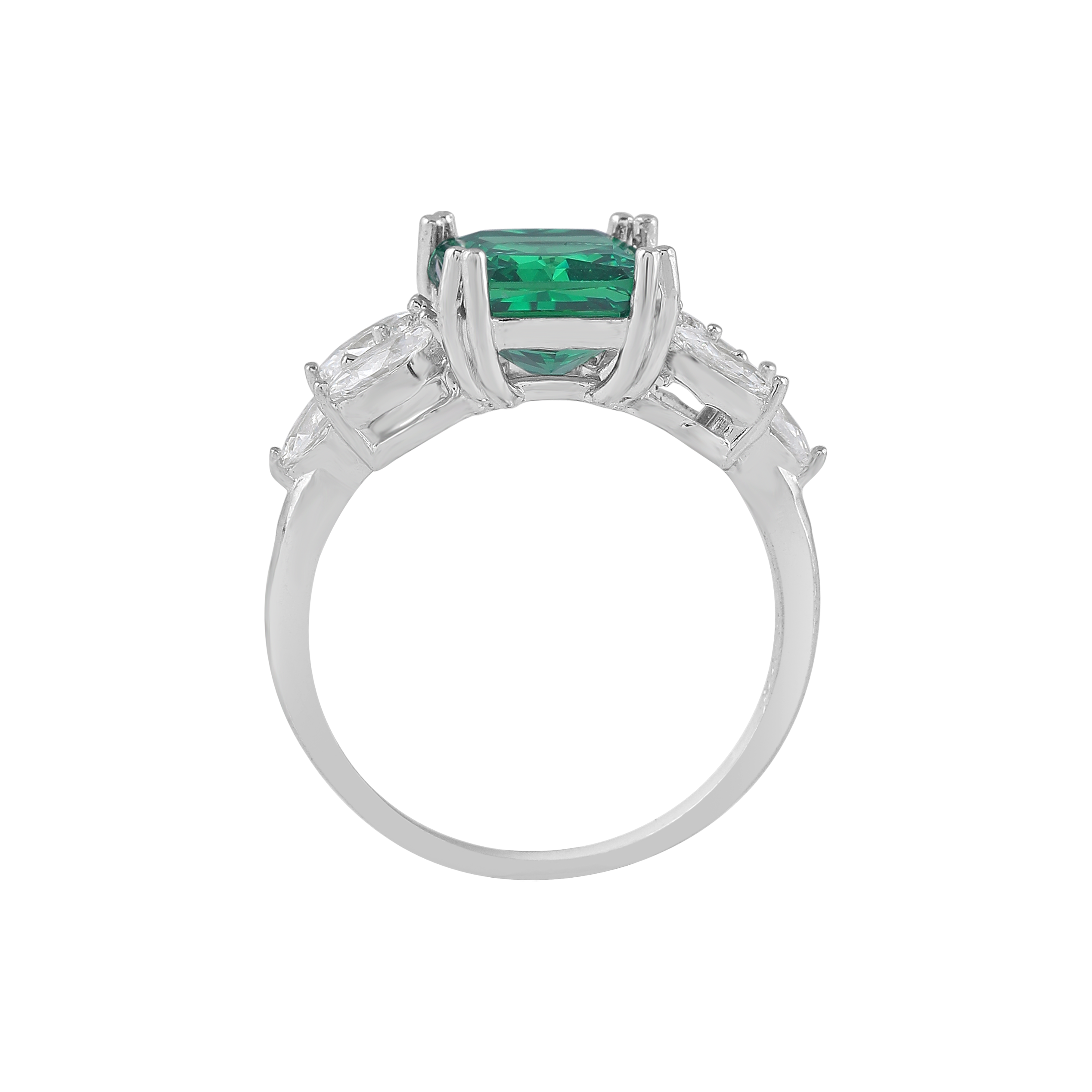 Green Stone Silver Ring