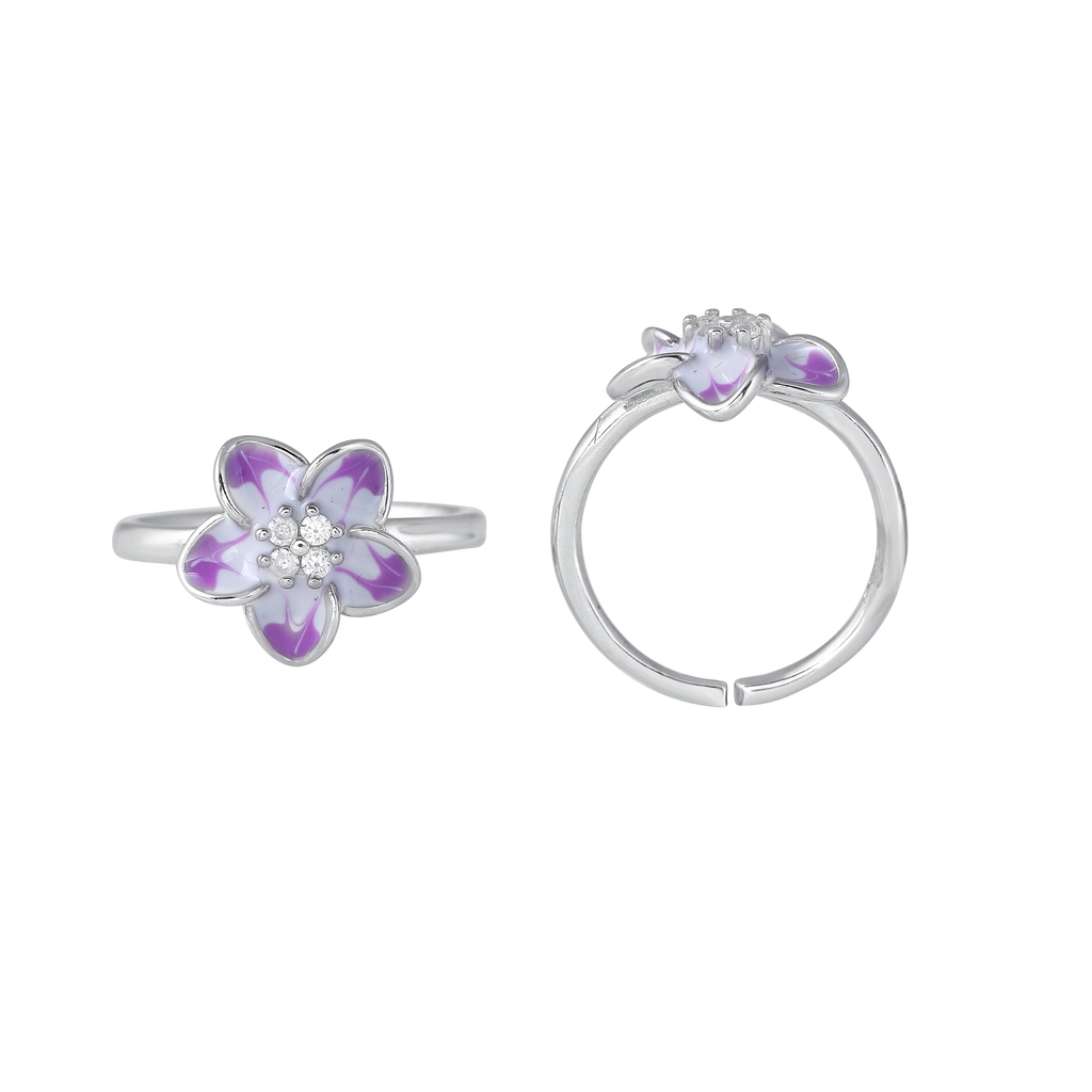 Bloom 92.5 Silver Floral Toe Rings