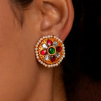 Victorian-Inspired Gold Plated Silver Studs
