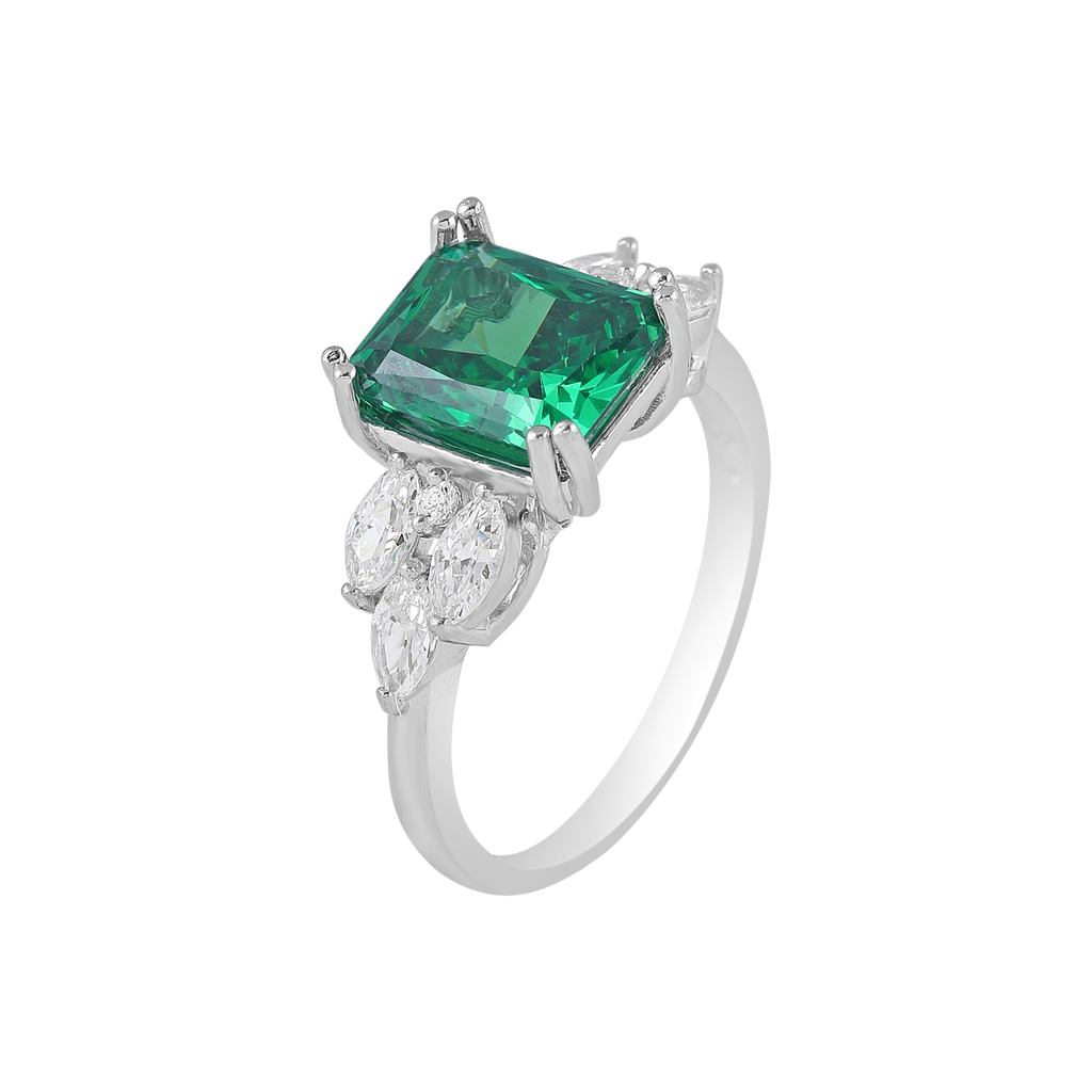 Green Stone Silver Ring