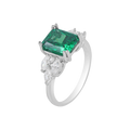 Green Stone Silver Ring