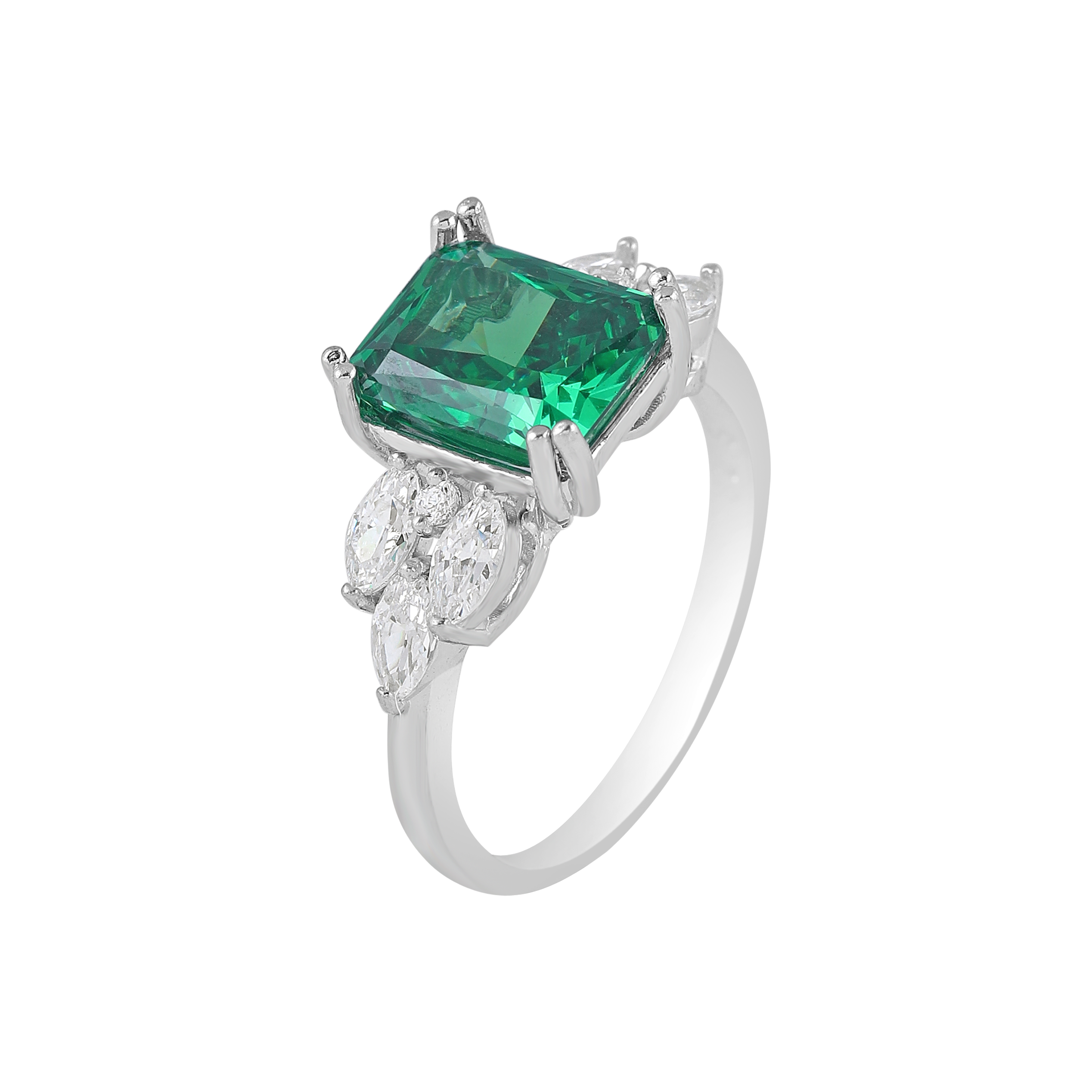Green Stone Silver Ring