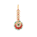 Floral Multi-Stone Maang Tikka in 92.5 Silver