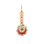 Floral Multi-Stone Maang Tikka in 92.5 Silver