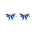 Silver Blue Wing Butterfly Toe Rings