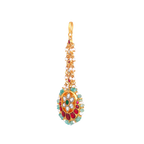 Floral Multi-Stone Maang Tikka in 92.5 Silver