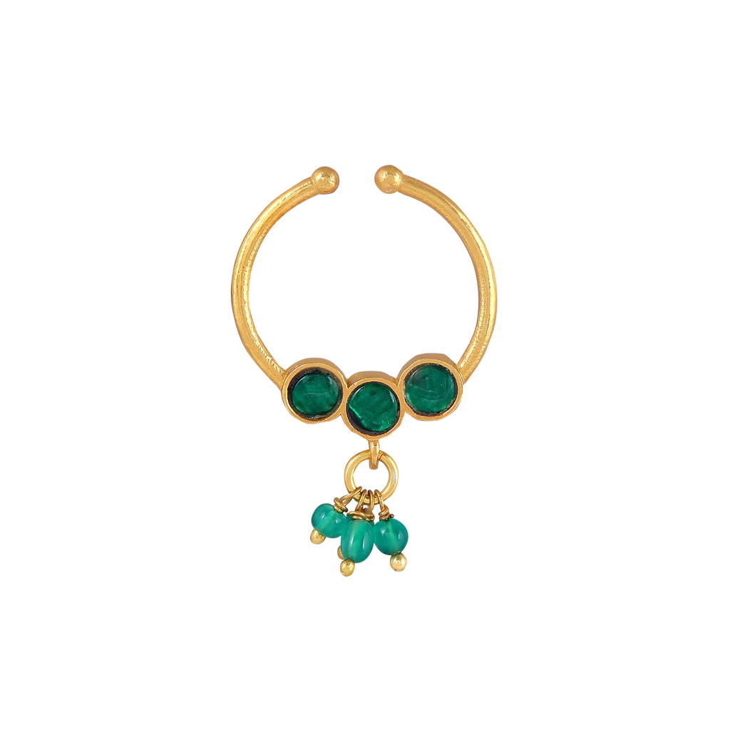 Silver Gold-Plated Nose Ring